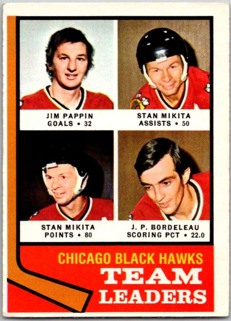 1974-75 O-Pee-Chee #69 J.P. Bordeleau TL Chicago Blackhawks V46190