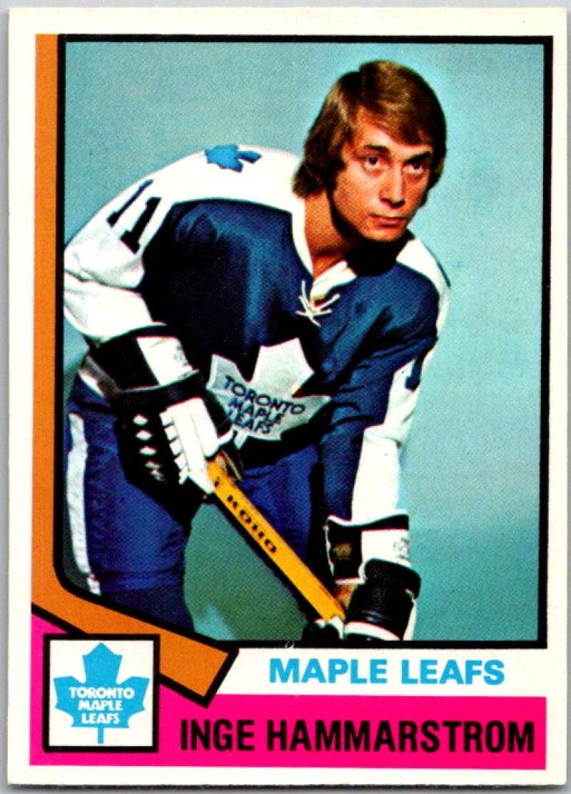 1974-75 O-Pee-Chee #88 Inge Hammarstrom RC Rookie Toronto V46209