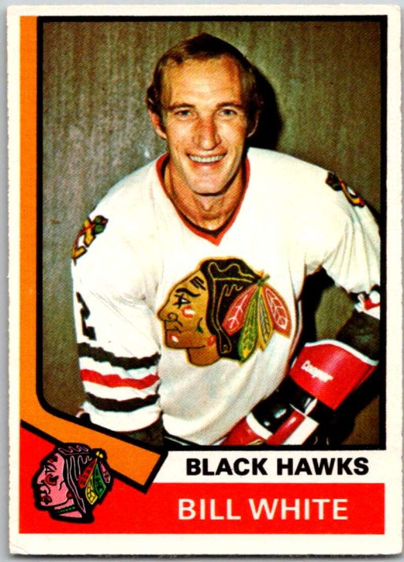 1974-75 O-Pee-Chee #90 Bill White Chicago Blackhawks V46211