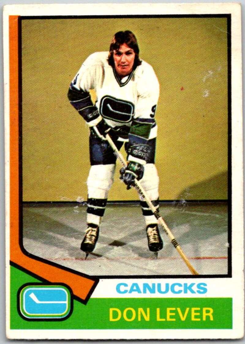 1974-75 O-Pee-Chee #94 Don Lever Vancouver Canucks V46215