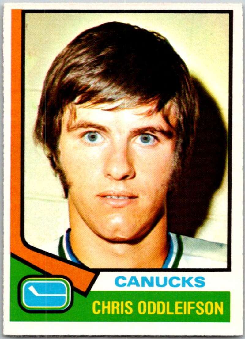 1974-75 O-Pee-Chee #108 Chris Oddleifson RC Rookie Vancouver V46228