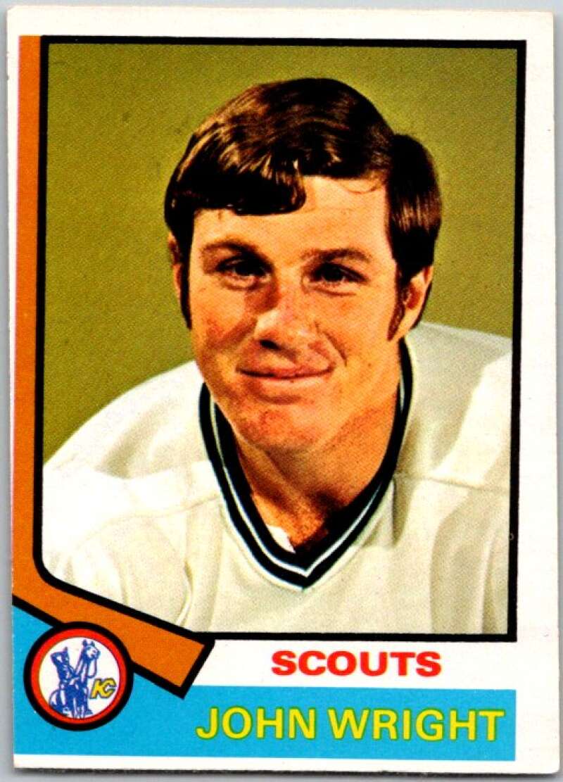 1974-75 O-Pee-Chee #156 John Wright RC Rookie Kansas City V46273