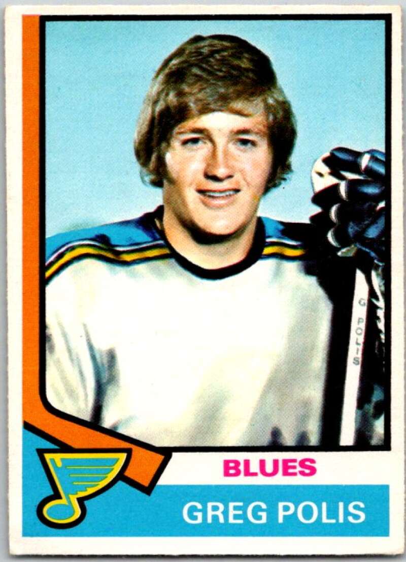 1974-75 O-Pee-Chee #164 Greg Polis St. Louis Blues V46280