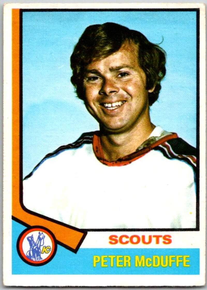 1974-75 O-Pee-Chee #173 Peter McDuffe Kansas City Scouts V46288