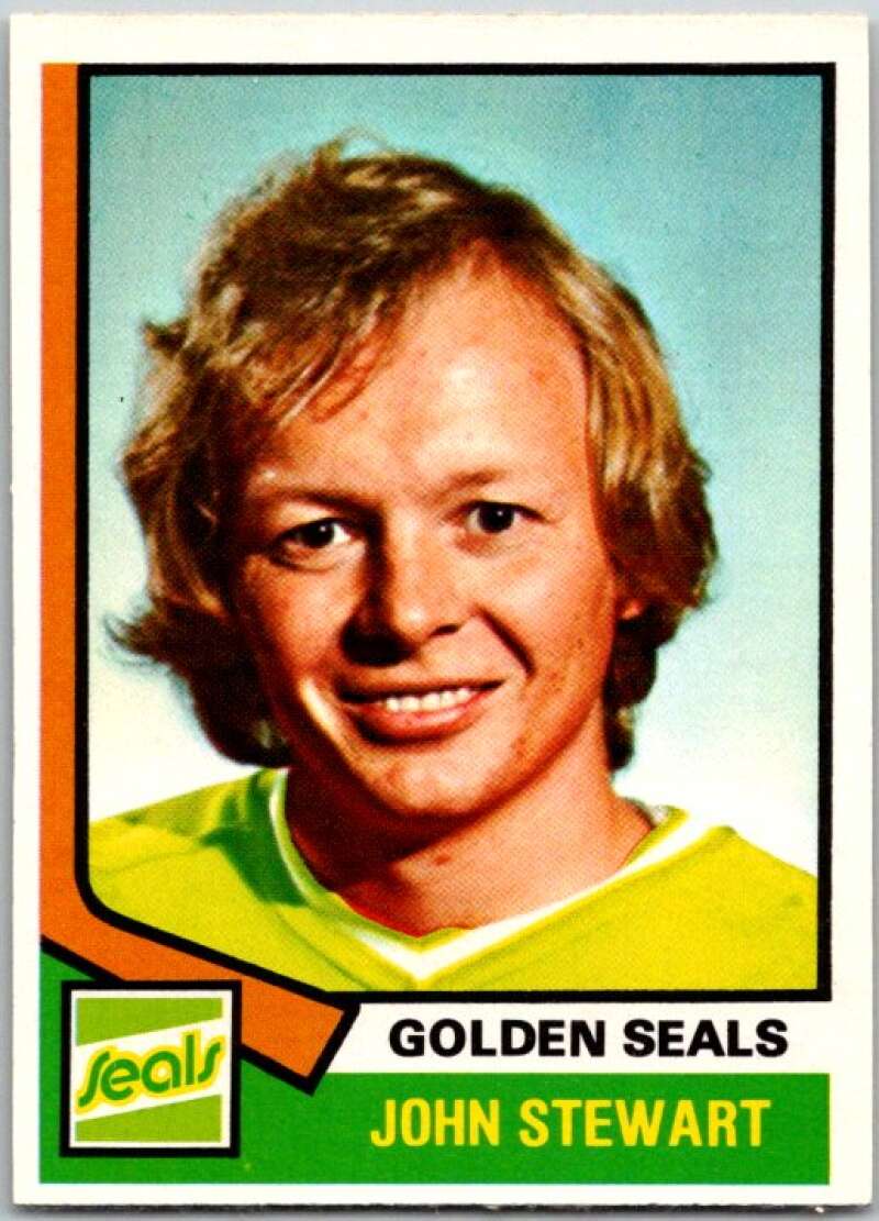 1974-75 O-Pee-Chee #175 John Stewart RC Rookie Golden Seals V46290
