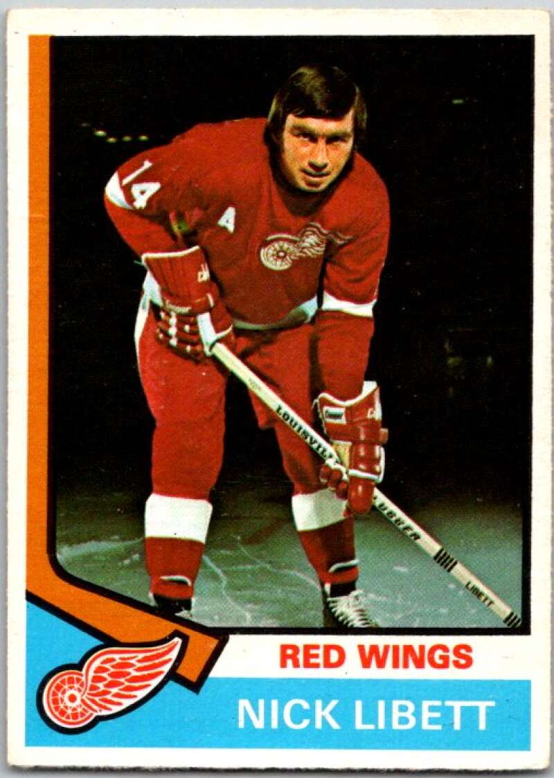 1974-75 O-Pee-Chee #193 Nick Libett Detroit Red Wings V46307