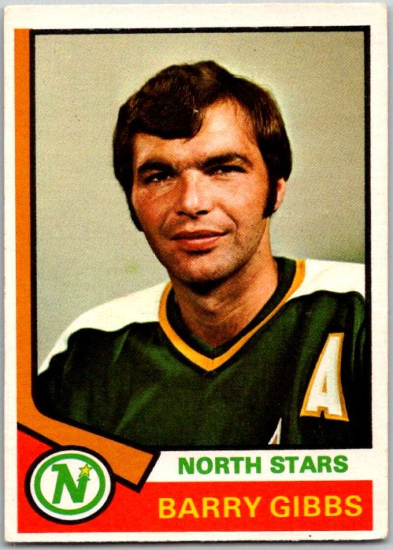 1974-75 O-Pee-Chee #203 Barry Gibbs Minnesota North Stars V46316