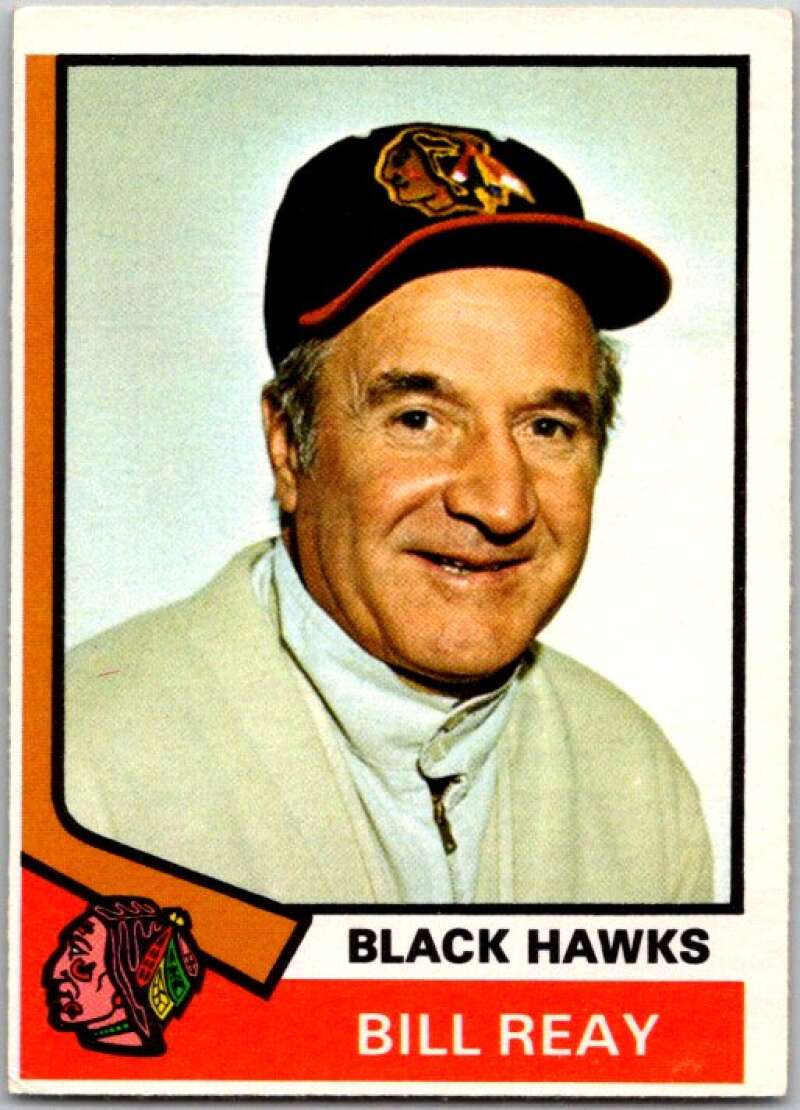 1974-75 O-Pee-Chee #204 Billy Reay CO Chicago Blackhawks V46317
