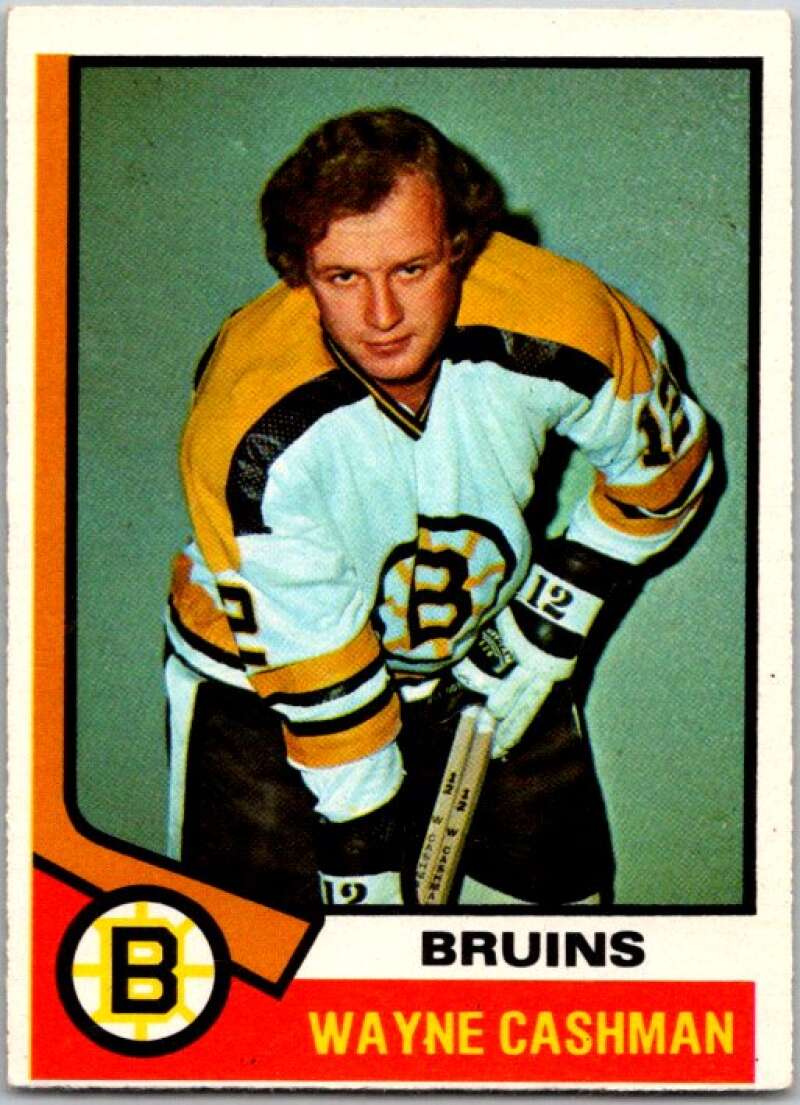 1974-75 O-Pee-Chee #206 Wayne Cashman Boston Bruins V46319