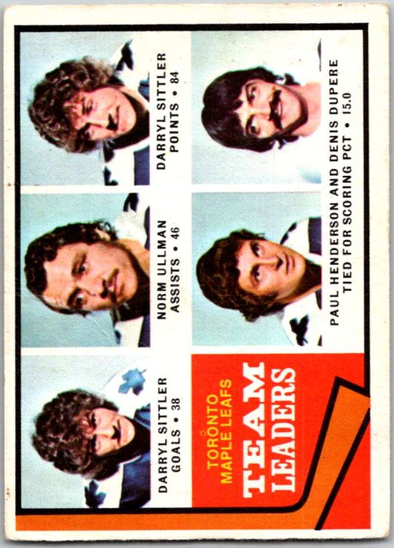 1974-75 O-Pee-Chee #219 Denis Dupere TL Toronto Maple Leafs V46332