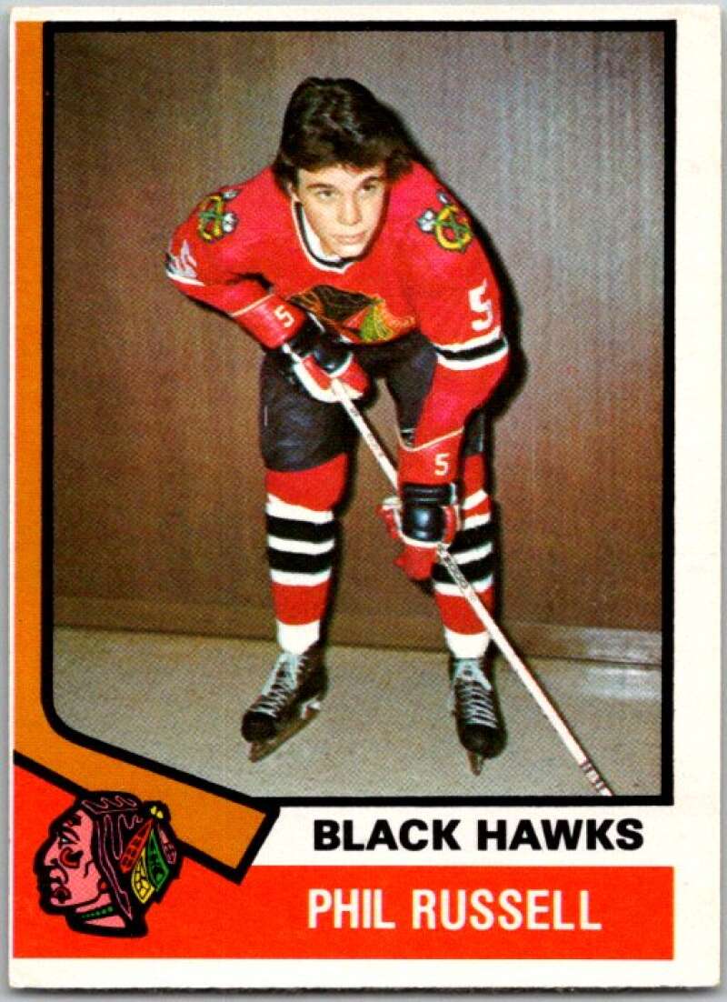 1974-75 O-Pee-Chee #226 Phil Russell Chicago Blackhawks V46339