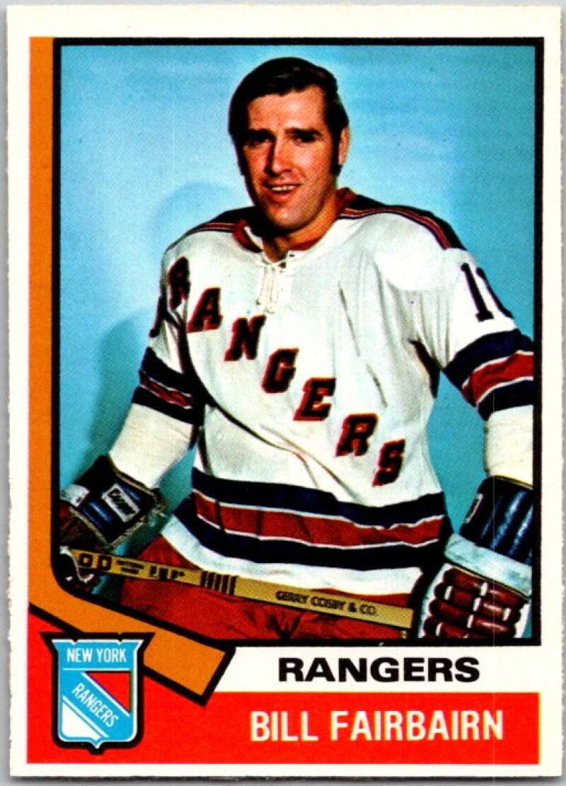 1974-75 O-Pee-Chee #231 Bill Fairbairn New York Rangers V46344