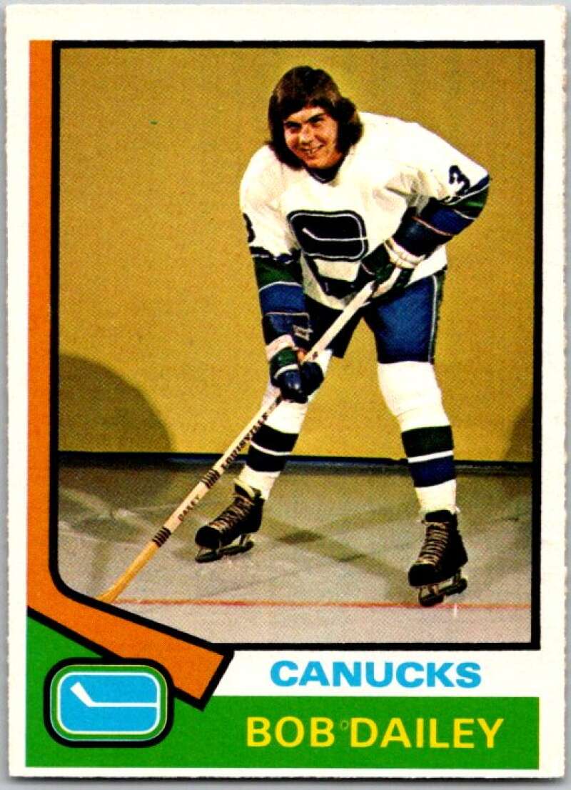 1974-75 O-Pee-Chee #240 Bob Dailey RC Rookie Vancouver V46353