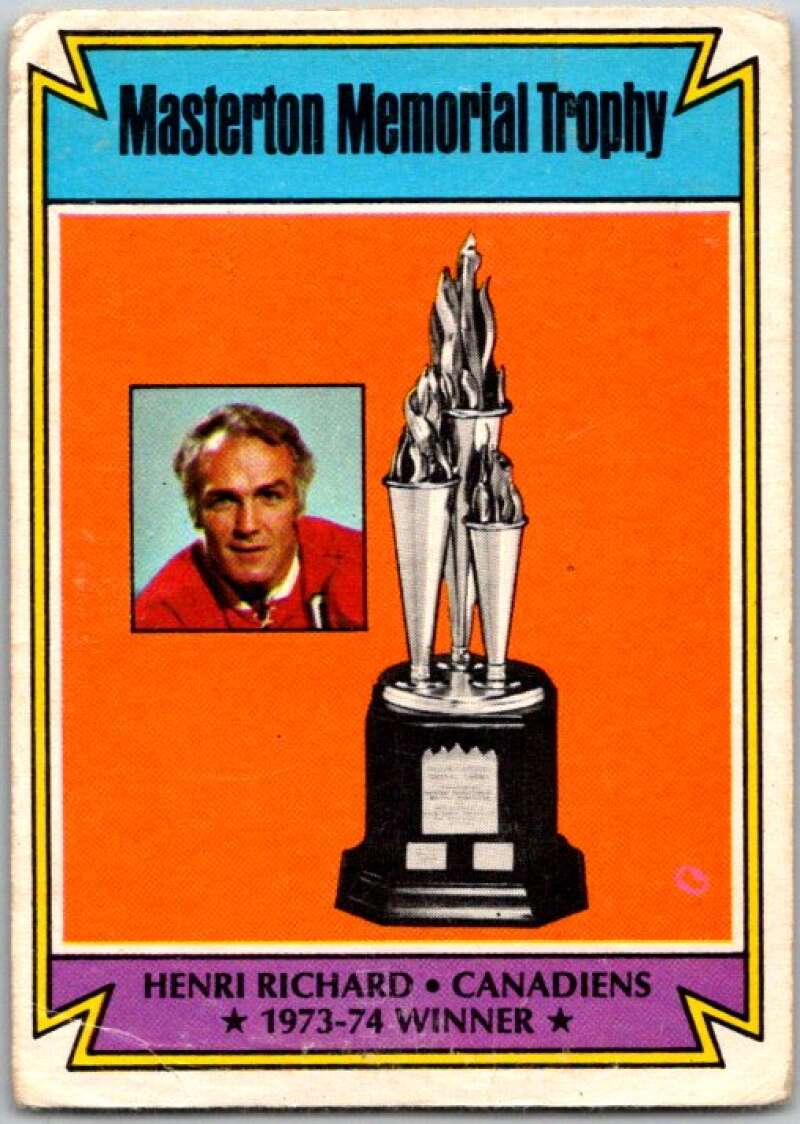1974-75 O-Pee-Chee #243 Henri Richard Montreal Canadiens V46356