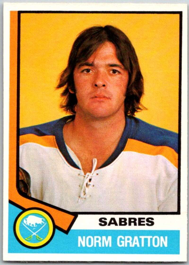 1974-75 O-Pee-Chee #288 Norm Gratton RC Rookie Buffalo Sabres V46399