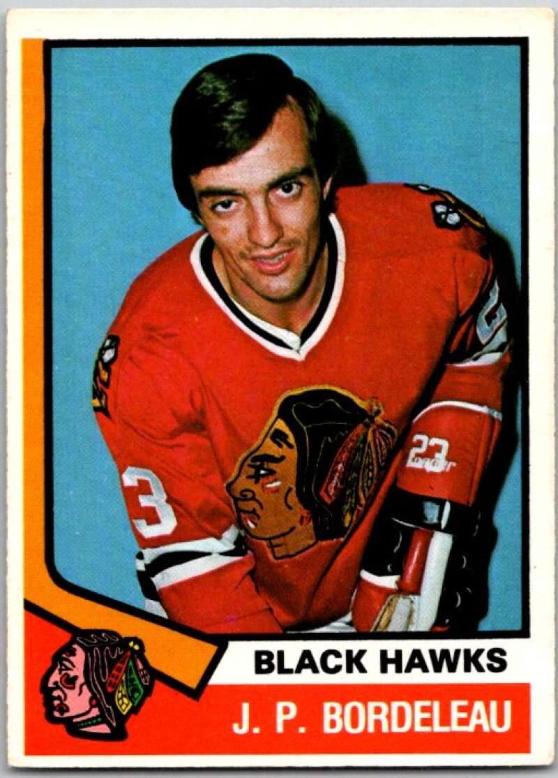 1974-75 O-Pee-Chee #309 J.P. Bordeleau Chicago Blackhawks V46420