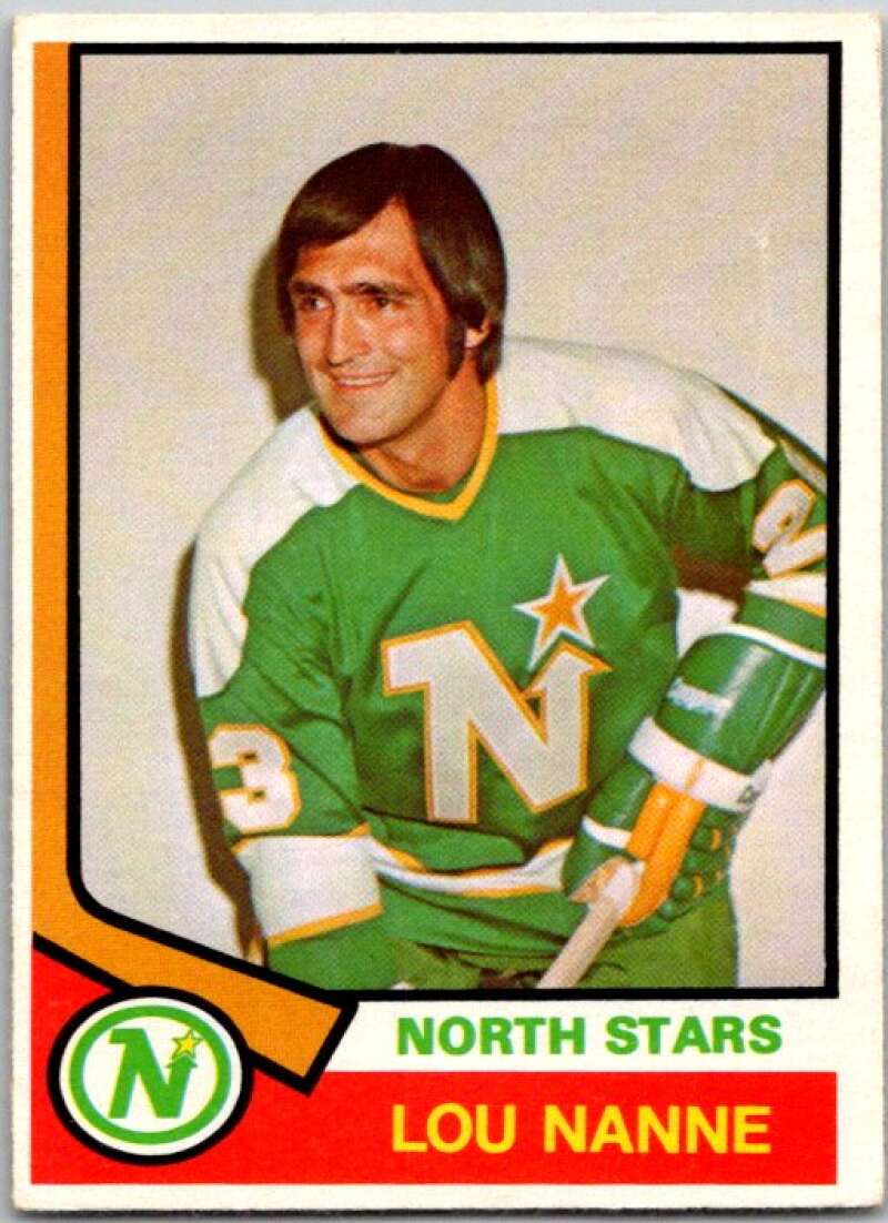 1974-75 O-Pee-Chee #325 Lou Nanne Minnesota North Stars V46436