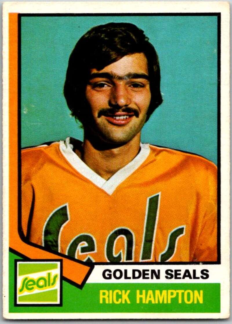 1974-75 O-Pee-Chee #329 Rick Hampton RC Rookie Golden Seals V46440