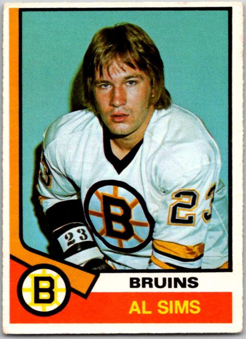 1974-75 O-Pee-Chee #333 Al Sims RC Rookie Boston Bruins V46443