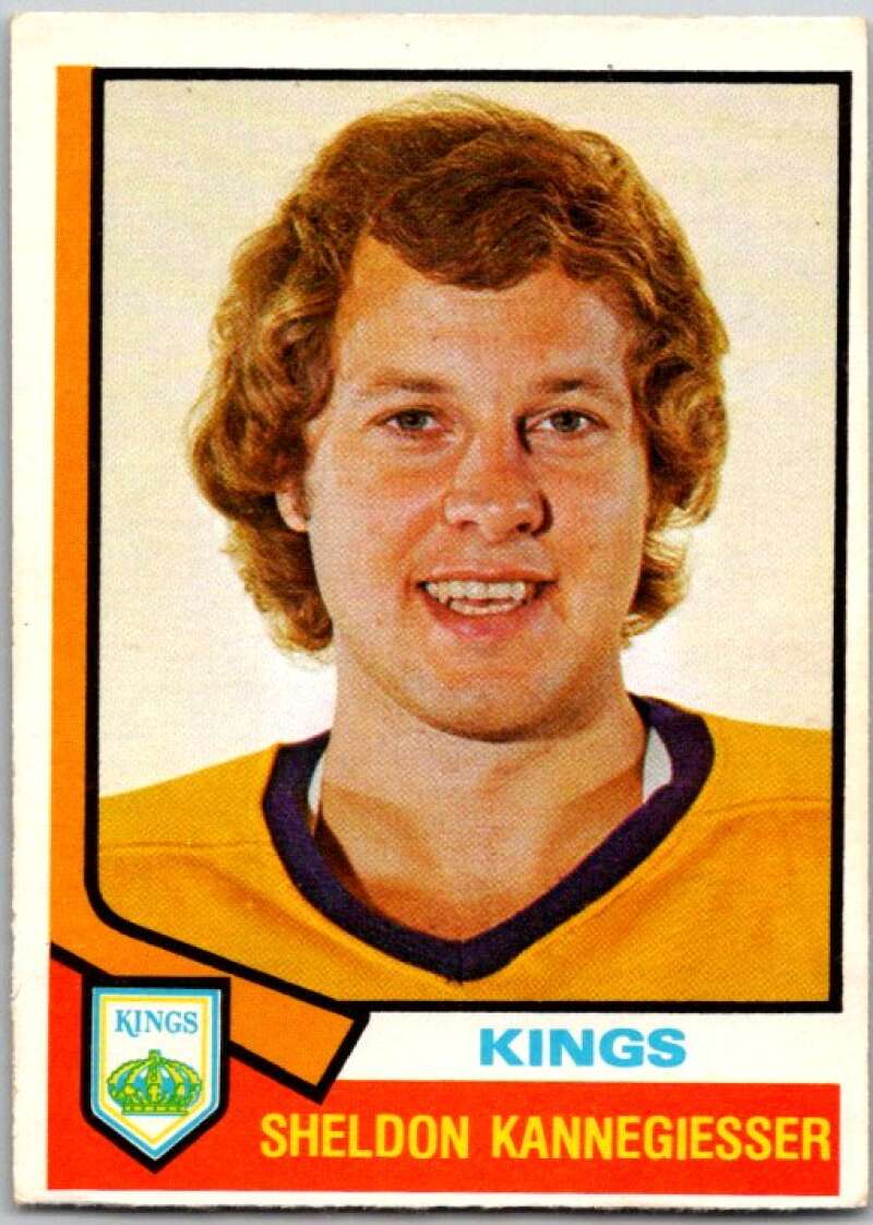 1974-75 O-Pee-Chee #338 Sheldon Kannegiesser Los Angeles Kings V46448
