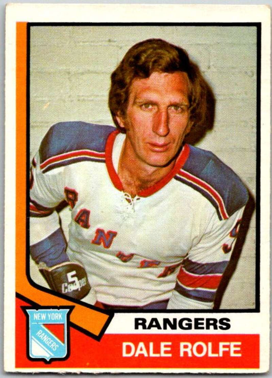 1974-75 O-Pee-Chee #341 Dale Rolfe  New York Rangers  V46451