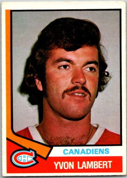 1974-75 O-Pee-Chee #342 Yvon Lambert  RC Rookie Montreal Canadiens  V46452