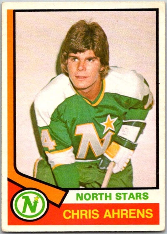 1974-75 O-Pee-Chee #346 Chris Ahrens  RC Rookie North Stars  V46456