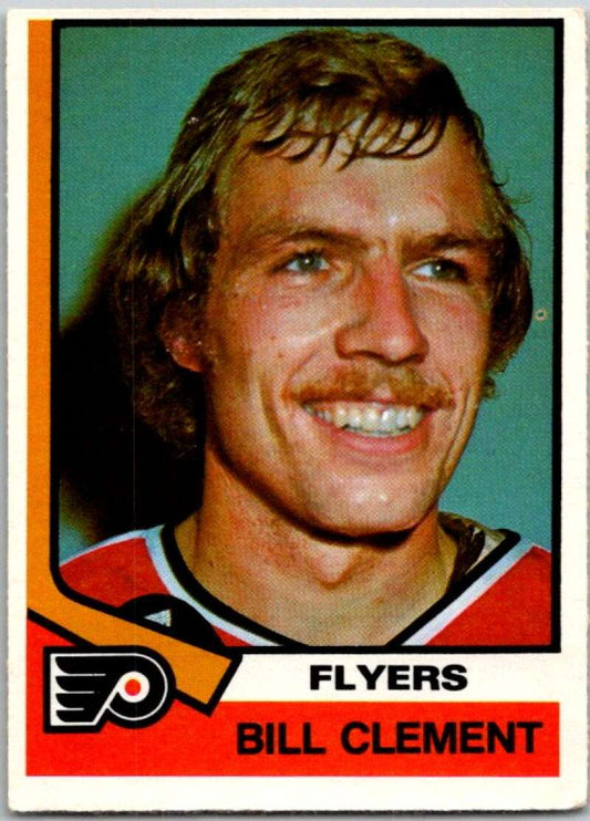 1974-75 O-Pee-Chee #357 Bill Clement  RC Rookie Philadelphia Flyers  V46466