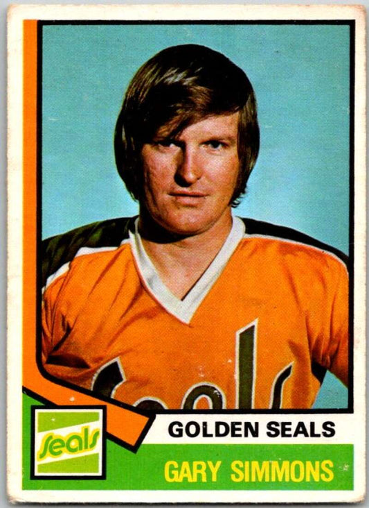 1974-75 O-Pee-Chee #371 Gary Simmons  RC Rookie Golden Seals  V46479