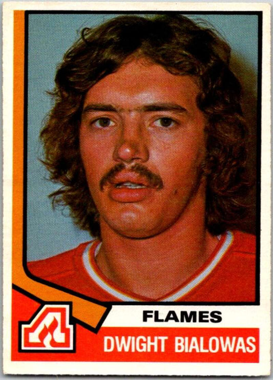1974-75 O-Pee-Chee #372 Dwight Bialowas  RC Rookie Atlanta Flames  V46480