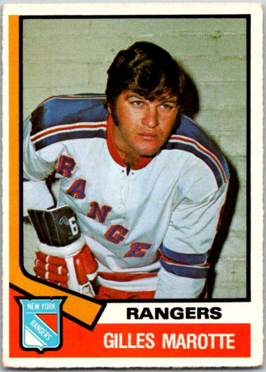 1974-75 O-Pee-Chee #373 Gilles Marotte  New York Rangers  V46481