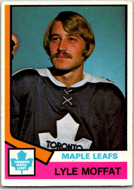 1974-75 O-Pee-Chee #379 Lyle Moffat  RC Rookie Toronto Maple Leafs  V46487