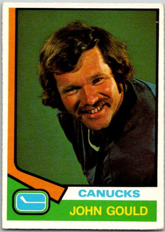 1974-75 O-Pee-Chee #381 John Gould  RC Rookie Vancouver Canucks  V46489