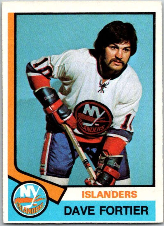1974-75 O-Pee-Chee #382 Dave Fortier  RC Rookie New York Islanders  V46490