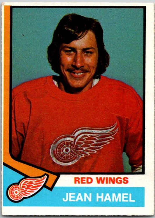 1974-75 O-Pee-Chee #383 Jean Hamel  RC Rookie Detroit Red Wings  V46491