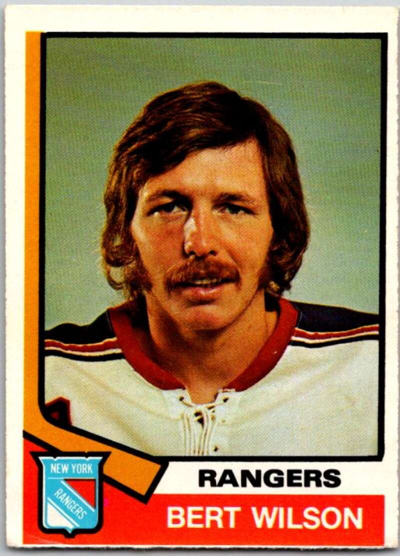 1974-75 O-Pee-Chee #384 Bert Wilson RC Rookie New York Rangers V46492