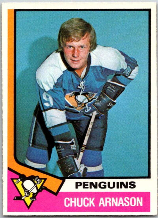 1974-75 O-Pee-Chee #385 Chuck Arnason  RC Rookie Pittsburgh Penguins  V46493