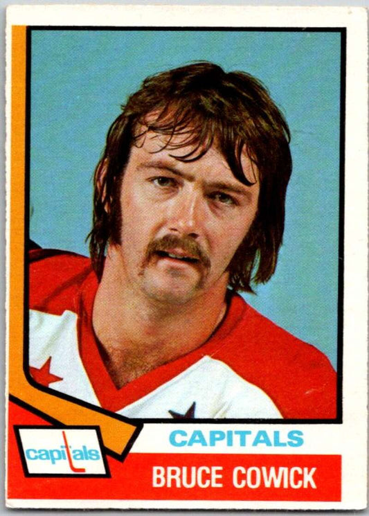 1974-75 O-Pee-Chee #386 Bruce Cowick  RC Rookie Washington Capitals  V46494