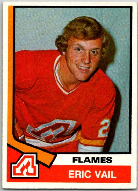 1974-75 O-Pee-Chee #391 Eric Vail  RC Rookie Atlanta Flames  V46498