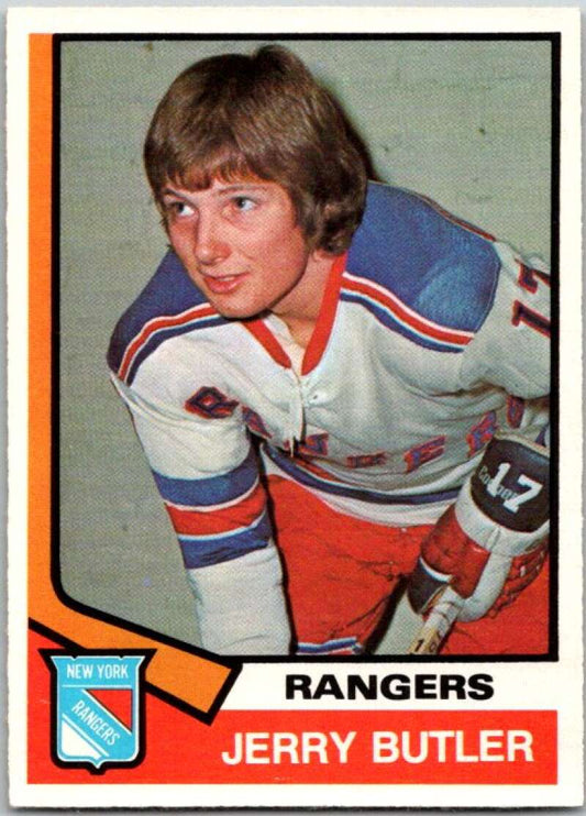 1974-75 O-Pee-Chee #393 Jerry Butler  RC Rookie New York Rangers  V46500