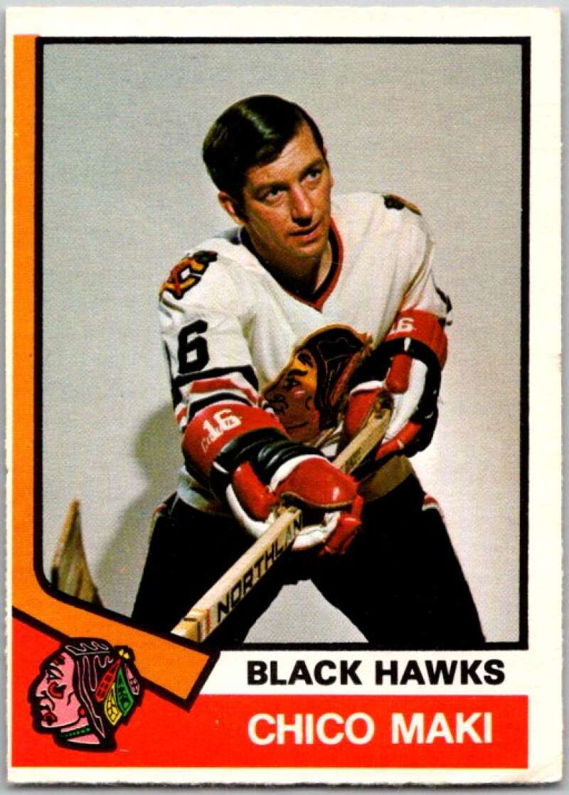 1974-75 O-Pee-Chee #395 Chico Maki Chicago Blackhawks V46502