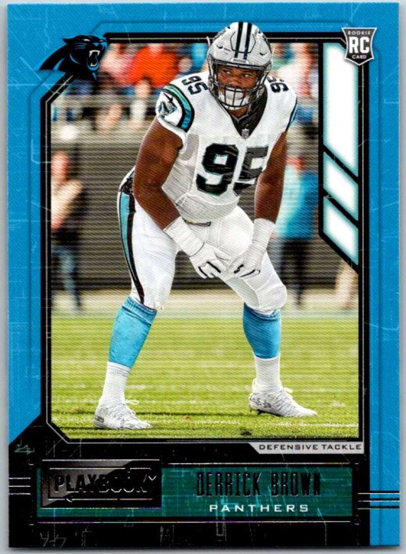 2020 Panini Playbook #144 Derrick Brown RC Rookie Carolina Panthers V46522