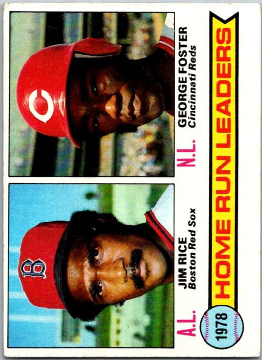 1979 Topps MLB #2 Rice/ Foster Home Run Leaders V46534