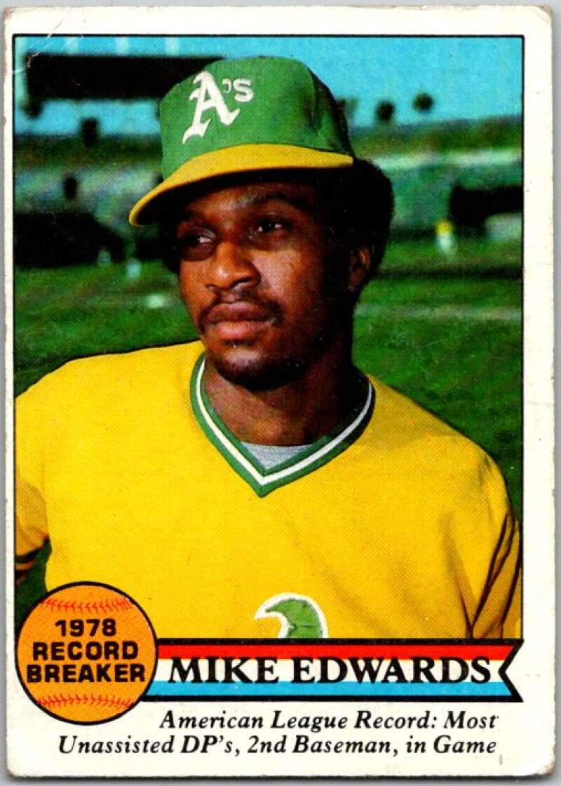1979 Topps MLB #201 Mike Edwards RB Oakland Athletics V46593
