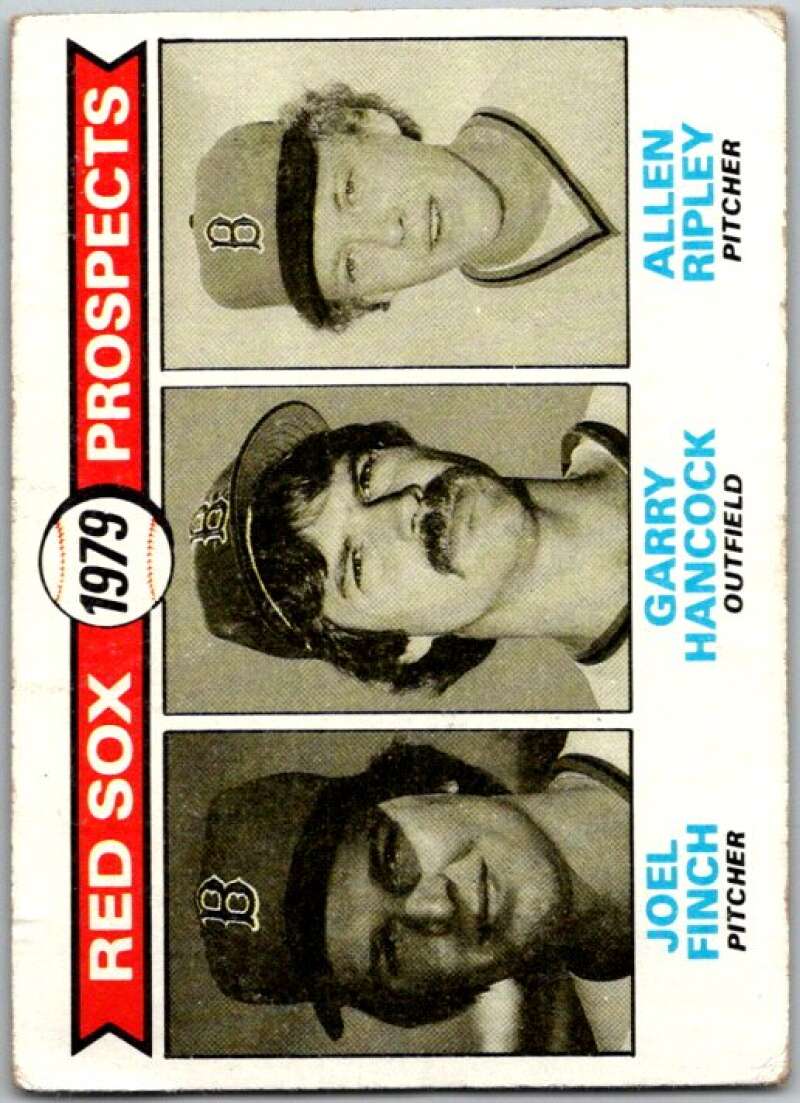 1979 Topps MLB #702 Finch/Hancock/ Ripley Red Sox Prospects RC Rookie V46738