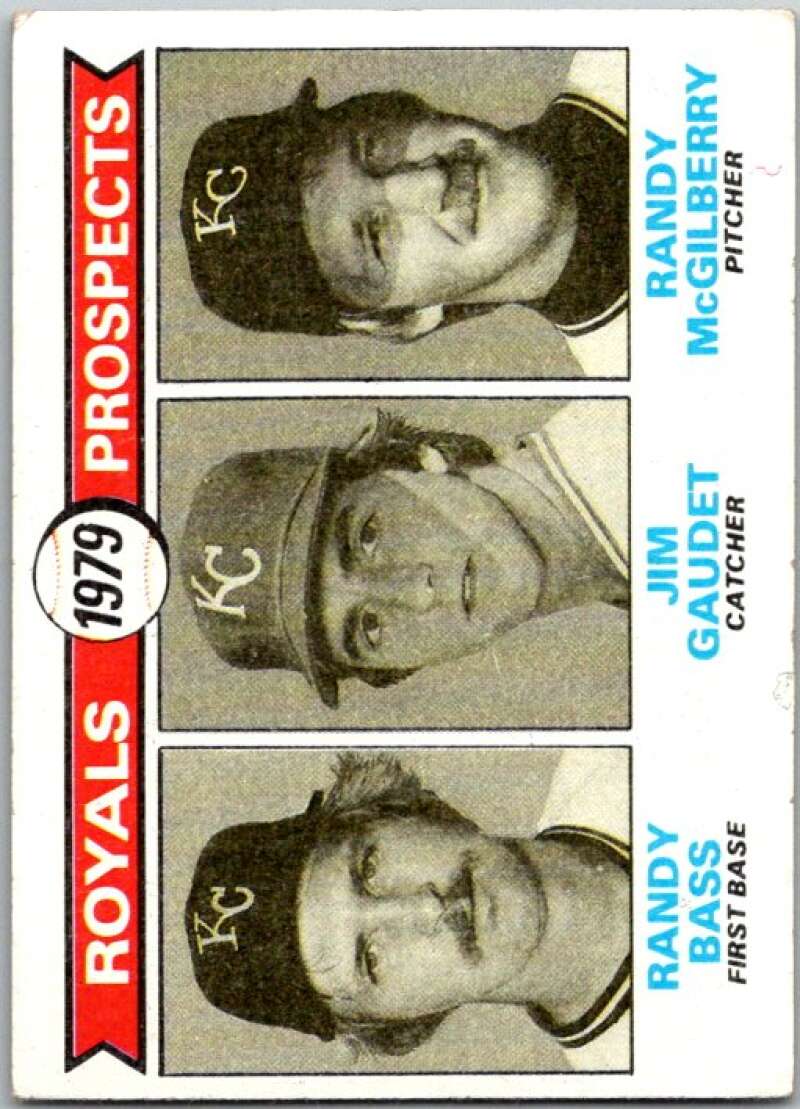 1979 Topps MLB #707 Bass/Gaudet/ McGilberry RC Rookie Kansas City Royals V46742