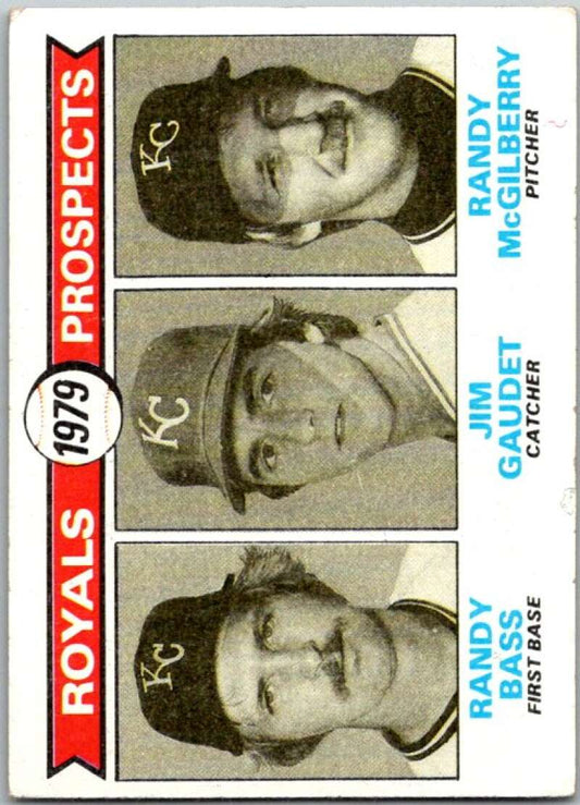 1979 Topps MLB #707 Bass/Gaudet/ McGilberry RC Rookie Kansas City Royals  V46742