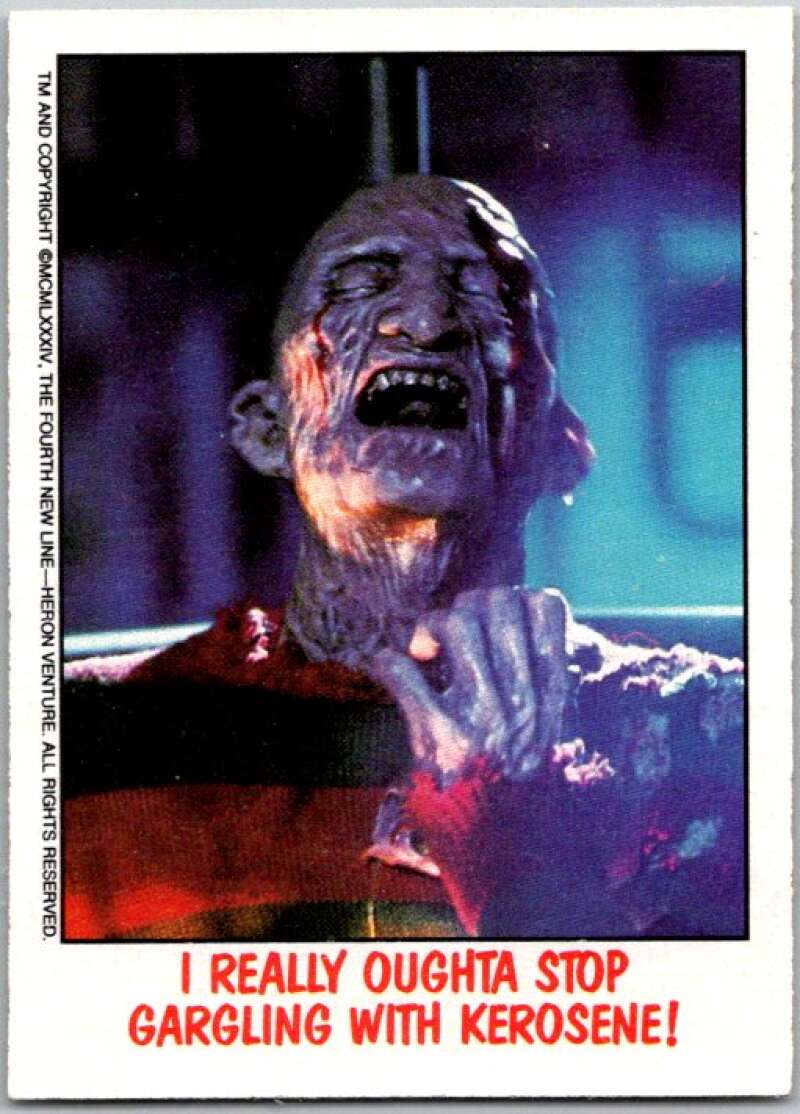 1988 OPC Fright Flicks #4 I Really Oughta Stop Gargling with Kerosene V46795