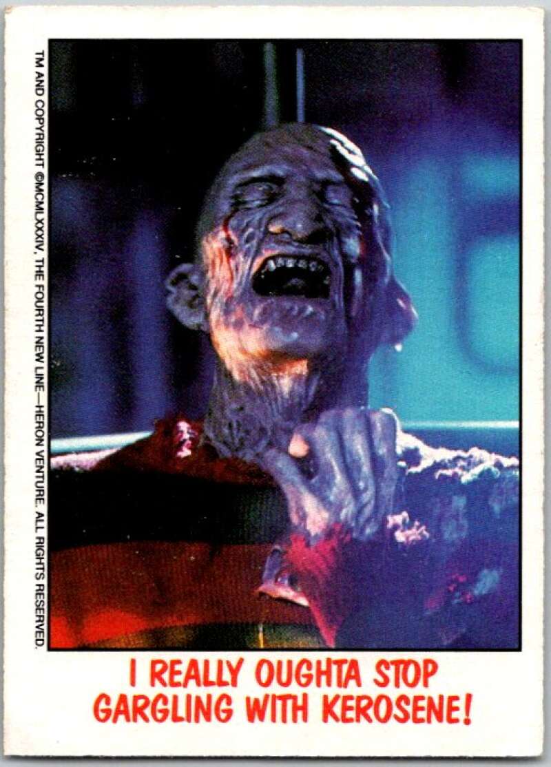 1988 OPC Fright Flicks #4 I Really Oughta Stop Gargling with Kerosene V46796