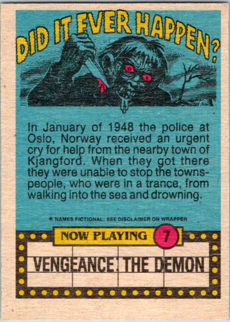 1988 OPC Fright Flicks #7 Baby/You're the Greatest V46797